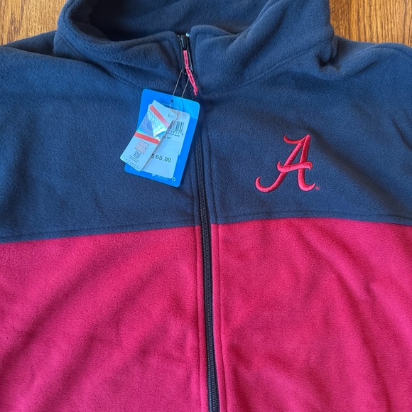 Columbia Alabama Crimson Tide Flanker Fleece Sweater Jacket Full-Zip Mens - Picture 3 of 8